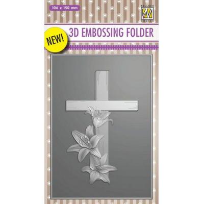 Nellies Choice 3D Embossingfolder - Kreuz